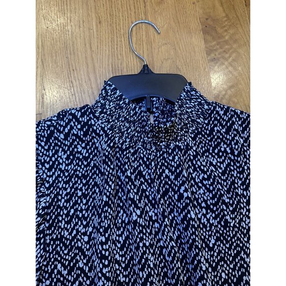 Express Black & White Ruffled Dress Size L – Feminine Flowy Silhouette Chic Stat - Picture 7 of 9